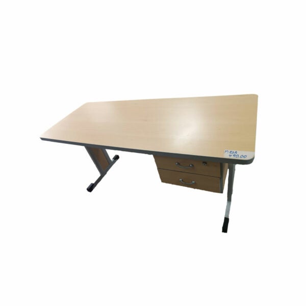 Mesa para escritório com 02 Gavetas - Marrom
